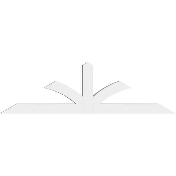 Richland Architectural Grade PVC Gable Bracket, 72W X 21H X 4D X 4F, 7/12 Pitch